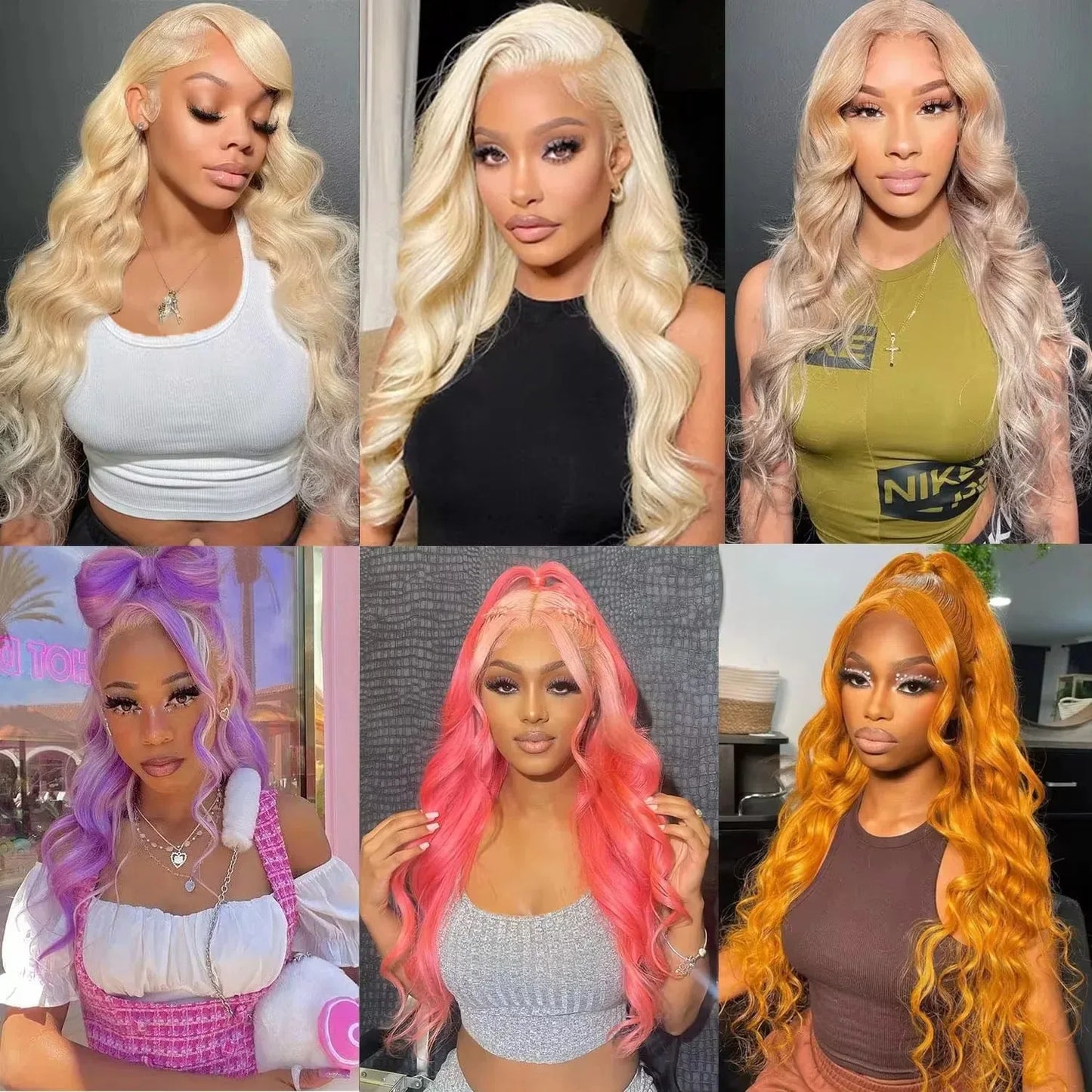 HD Transparent Honey Blonde Body Wave Wig