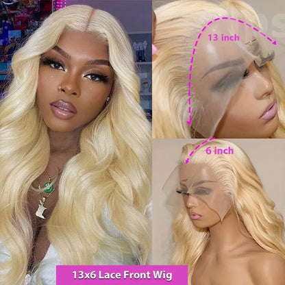 HD Transparent Honey Blonde Body Wave Wig
