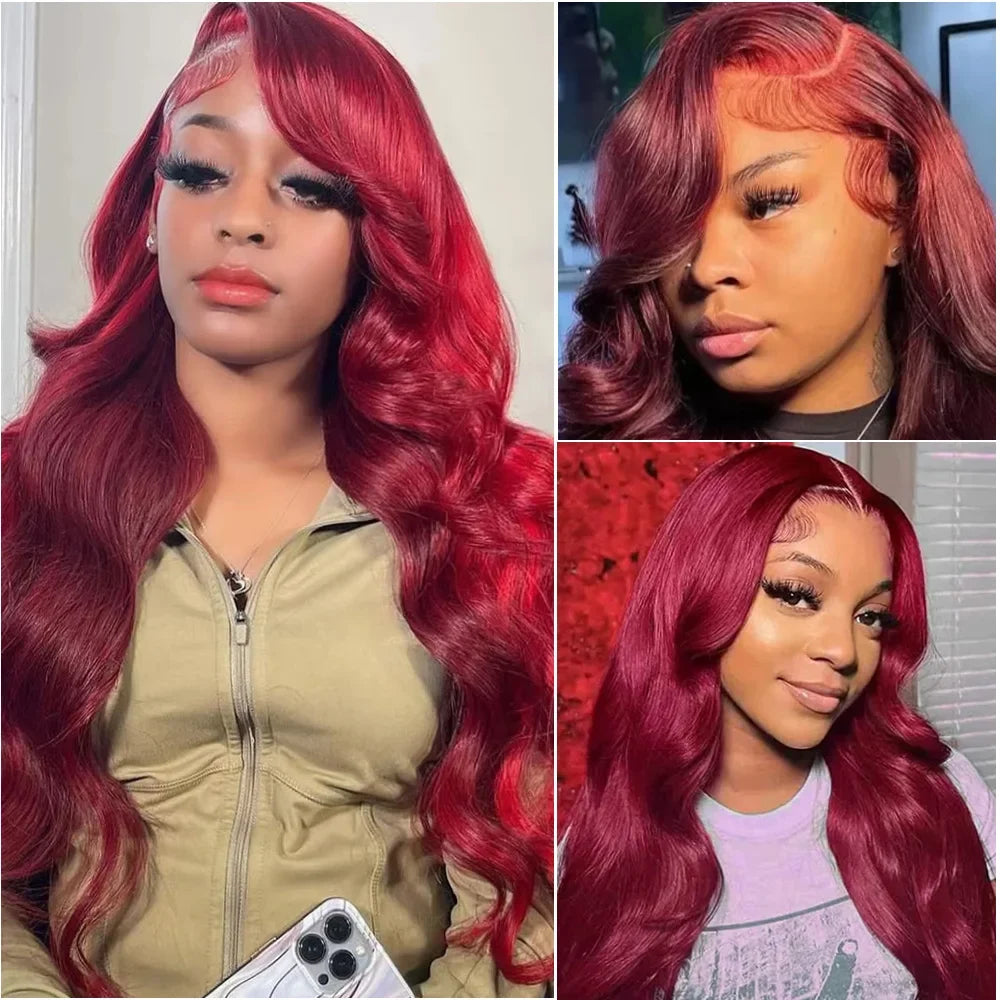 Burgundy Body Wave Lace Wig