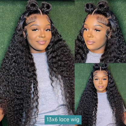 Transparent Deep Water Wave Lace Frontal Wig