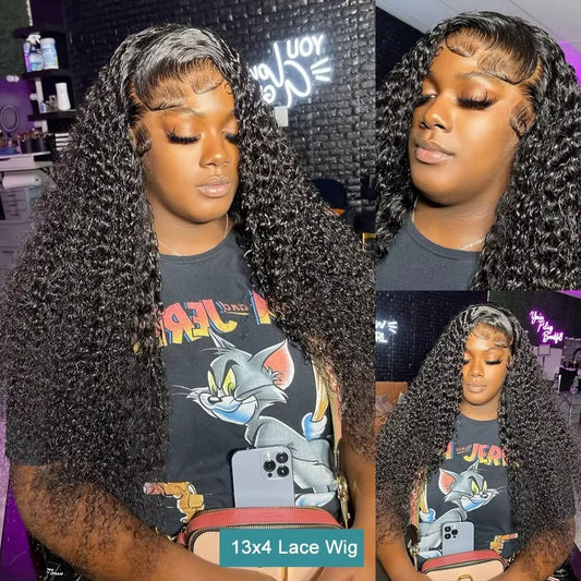 Transparent Deep Water Wave Lace Frontal Wig