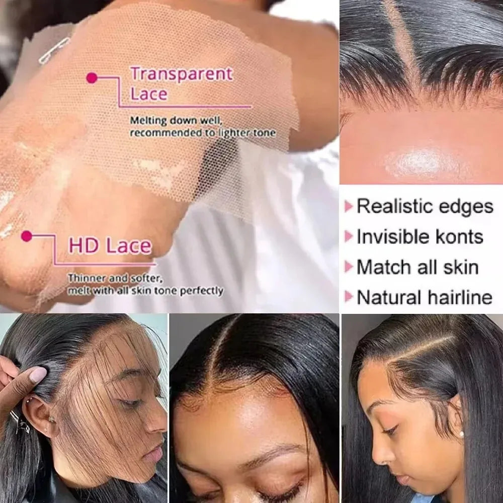 40 Inch HD Transparent Lace Wig