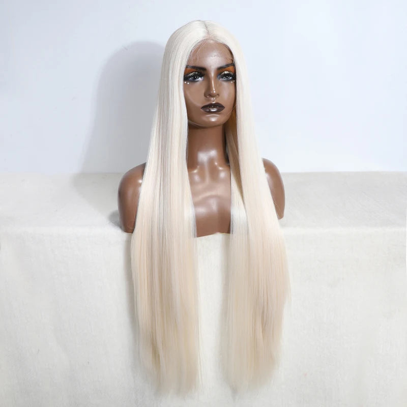 Long Straight Blonde Synthetic Wig