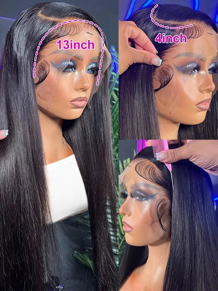 HD Transparent Bone Straight Wig