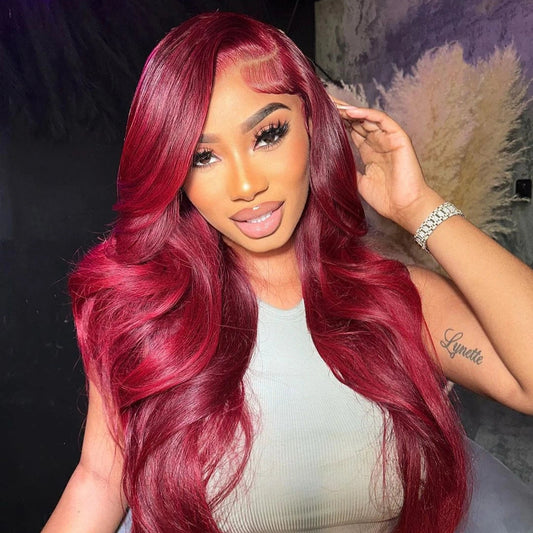 Burgundy Body Wave Lace Wig