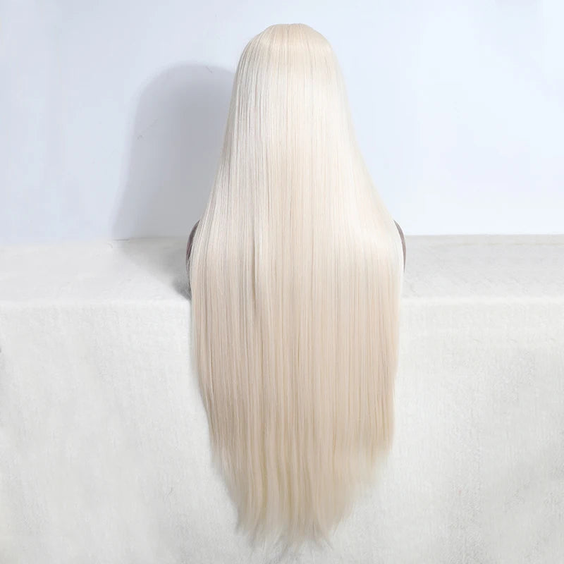 Long Straight Blonde Synthetic Wig