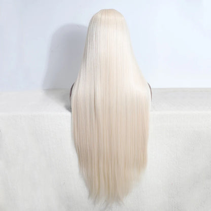 Long Straight Blonde Synthetic Wig