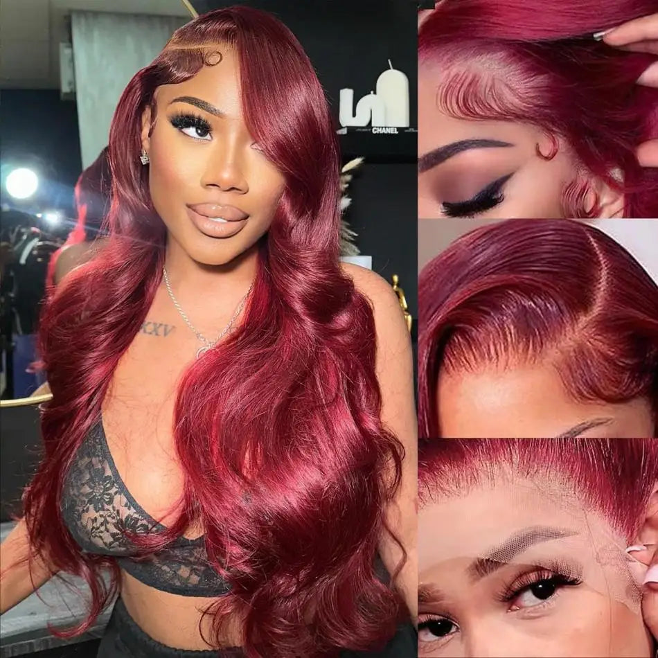Burgundy Body Wave Lace Wig