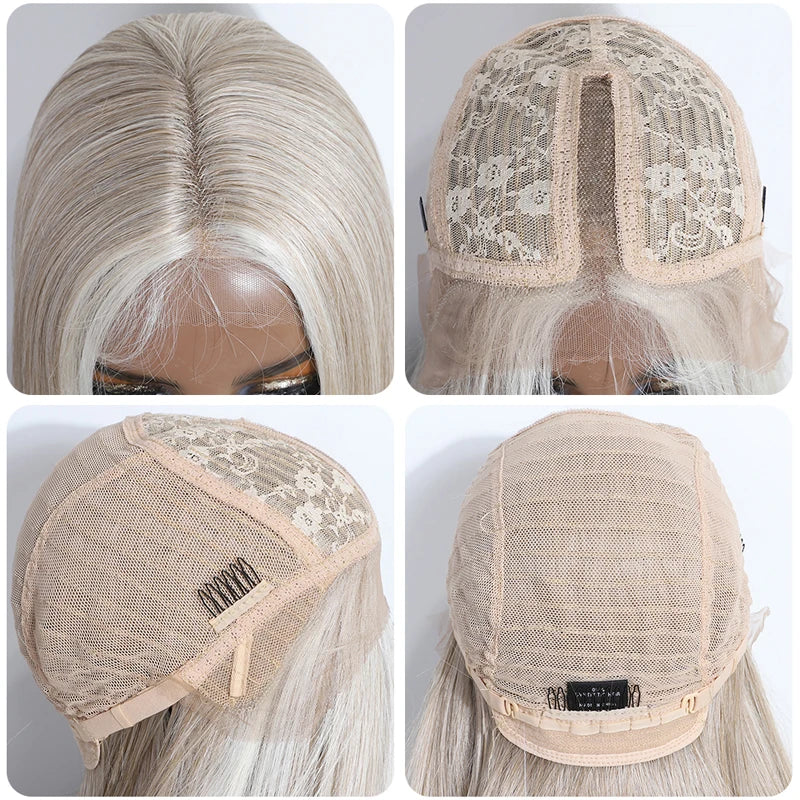 Long Straight Blonde Synthetic Wig