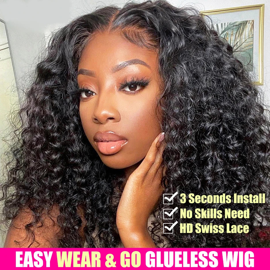 Water Wave Glueless Curly Wig