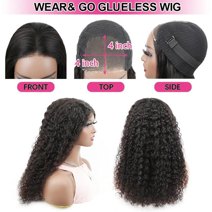 Water Wave Glueless Curly Wig