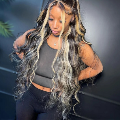 Blonde Highlight Body Wave Lace Wig