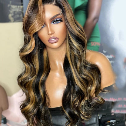 Blonde Highlight Body Wave Lace Wig