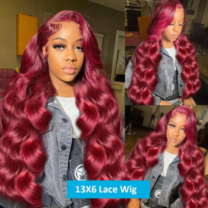 Burgundy Body Wave Lace Wig