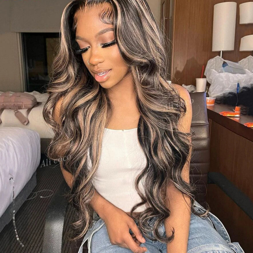 Blonde Highlight Body Wave Lace Wig