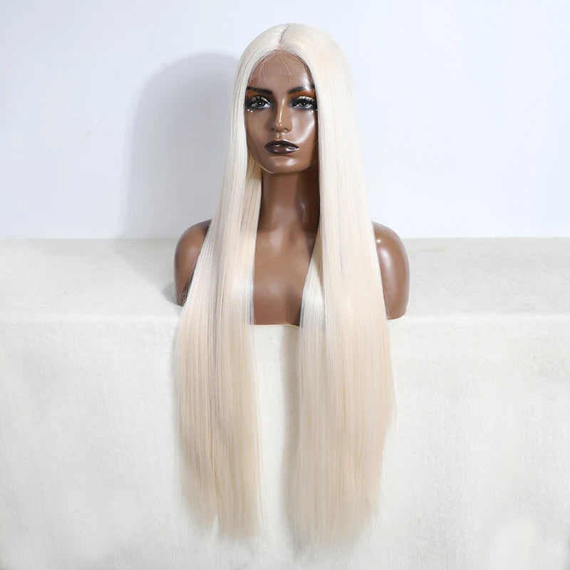 Long Straight Blonde Synthetic Wig