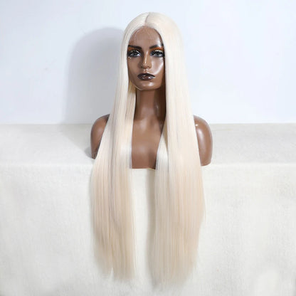 Long Straight Blonde Synthetic Wig