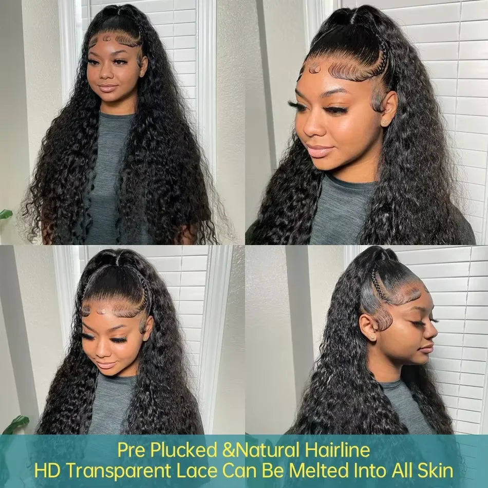Transparent Deep Water Wave Lace Frontal Wig